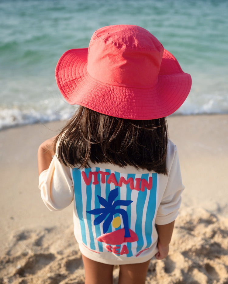 Gorro de Playa Protección Solar Rojo