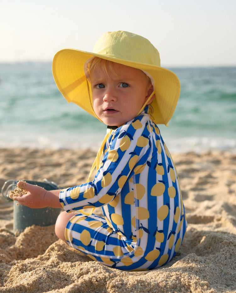 Gorro de Playa Protección Solar Amarillo