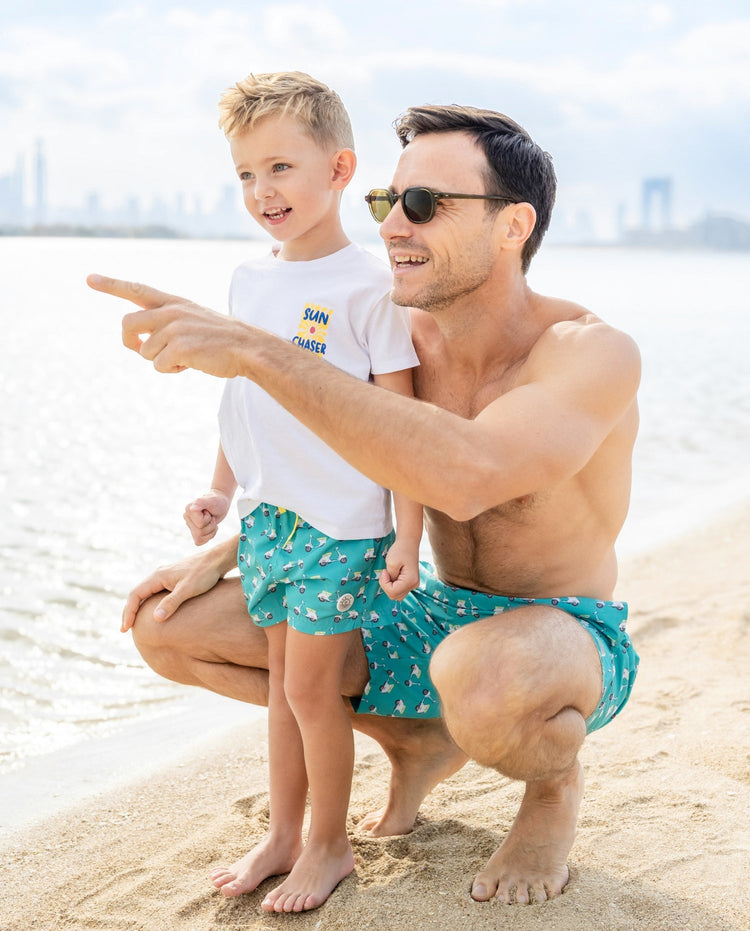 Bañador Short Niño Estampado Motos