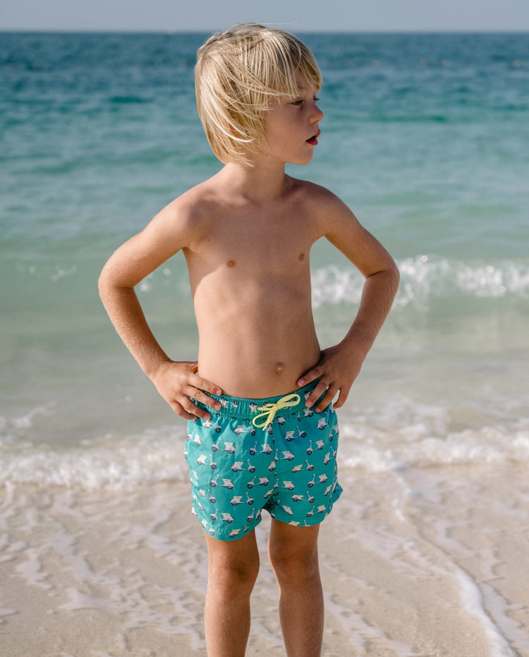 Bañador Short Niño Estampado Motos