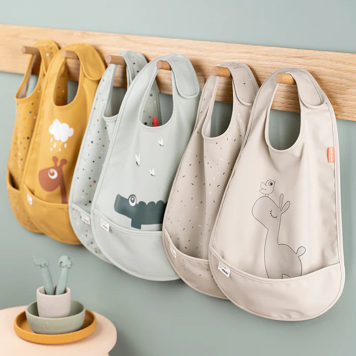 Pack de 2 Baberos con Velcro Croco Verde