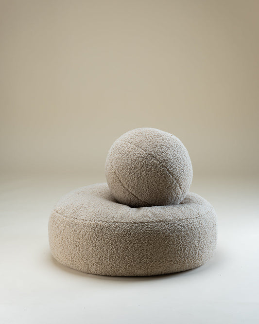 Biscuit White Ottoman