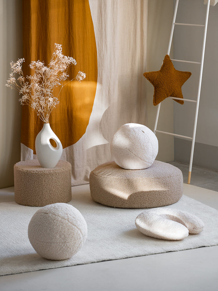 Biscuit White Ottoman