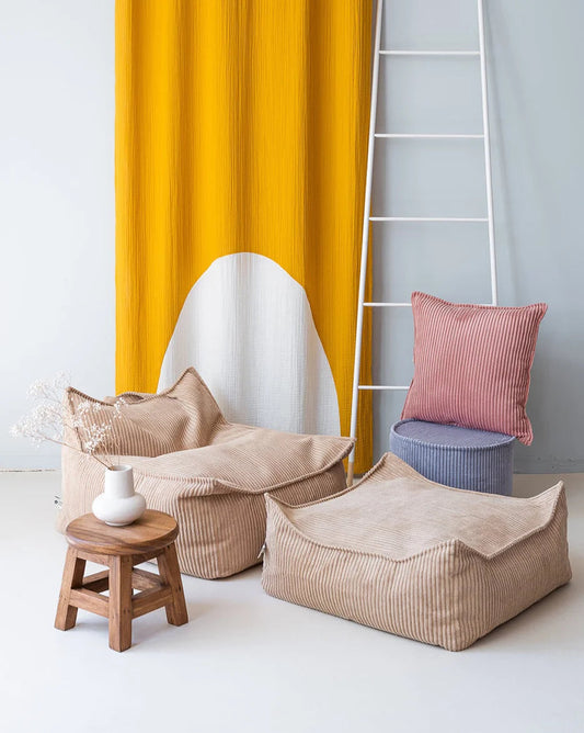 Sugar Beanbag Chair and Ottoman Set