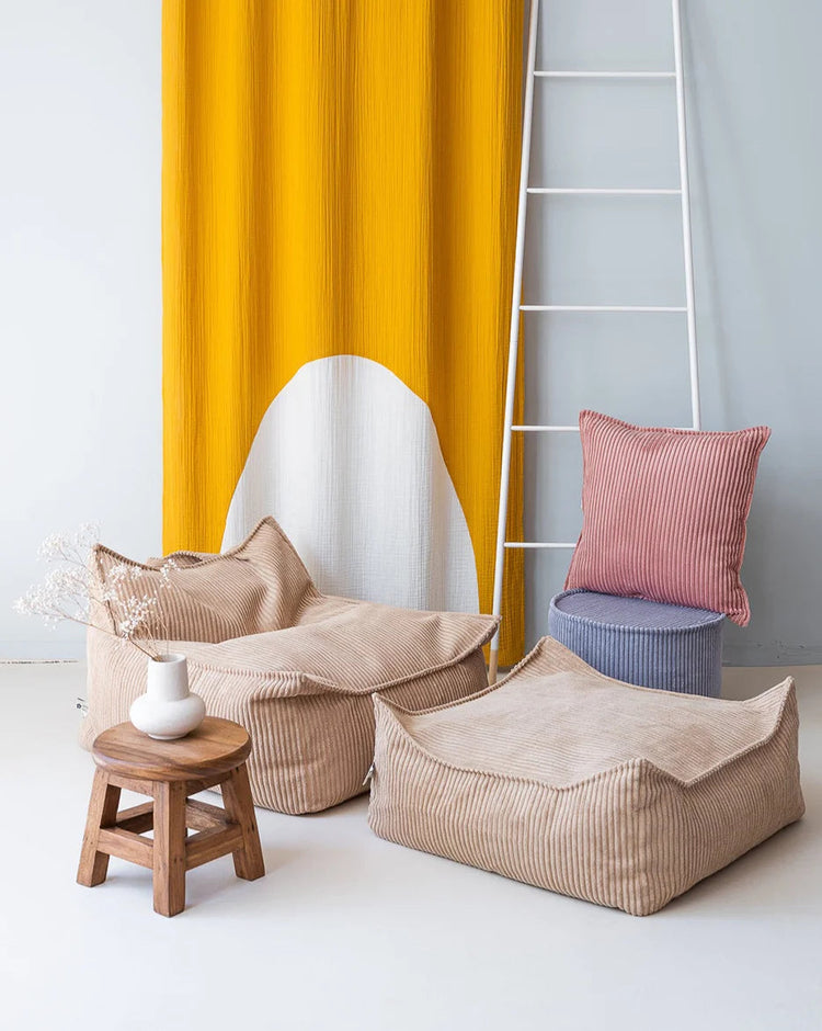 Sugar Beanbag Chair and Ottoman Set