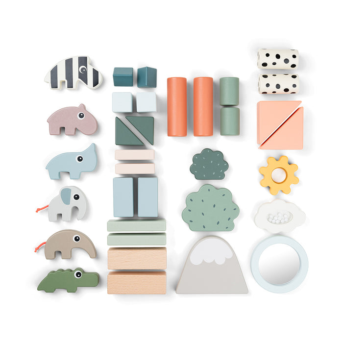 Set Bloques de Madera Deer Friends 34 Piezas