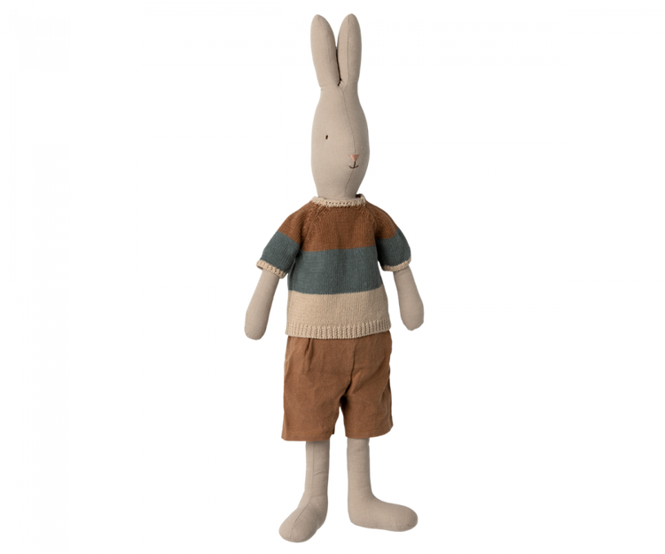 Conejo talla 4, Clásico - Camisa y pantalones cortos de puntos.
