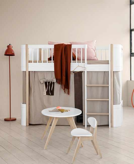 CURTAIN FOR WOOD MINI + LOW LOFT BED, NATURE