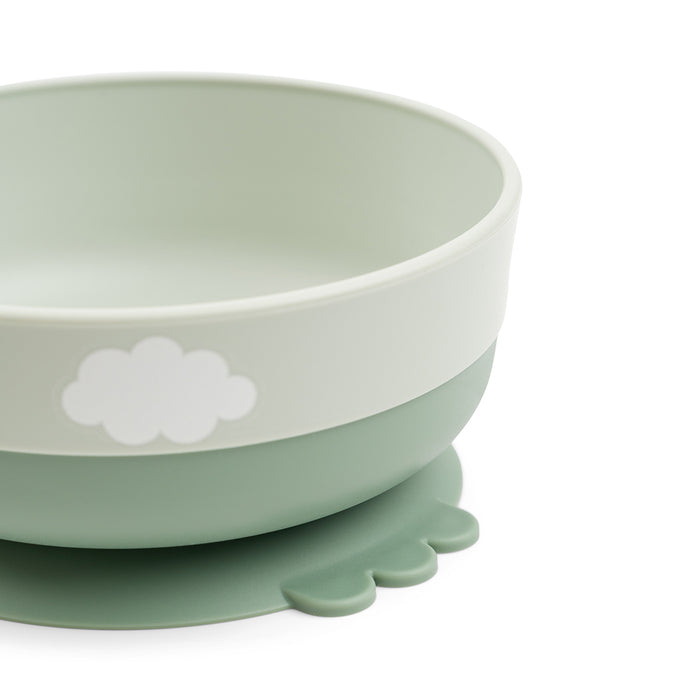 Set Vajilla con Ventosa Happy Clouds color Verde