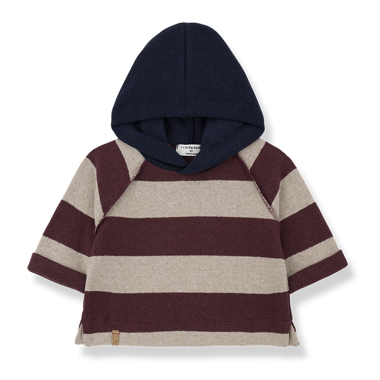 JERSEY RAYAS DE BEBÉ COLOR  MELANZANA – 1+IN THE FAMILY | KIDSLABCO