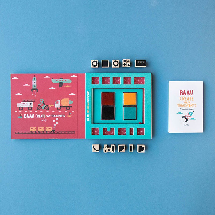 Sellos de Madera Bam! Create Your Transports