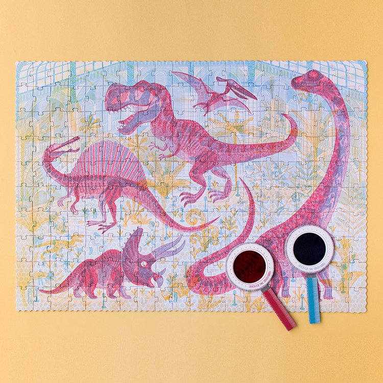 Puzzle & Glasses - Discover The Dinosaurs