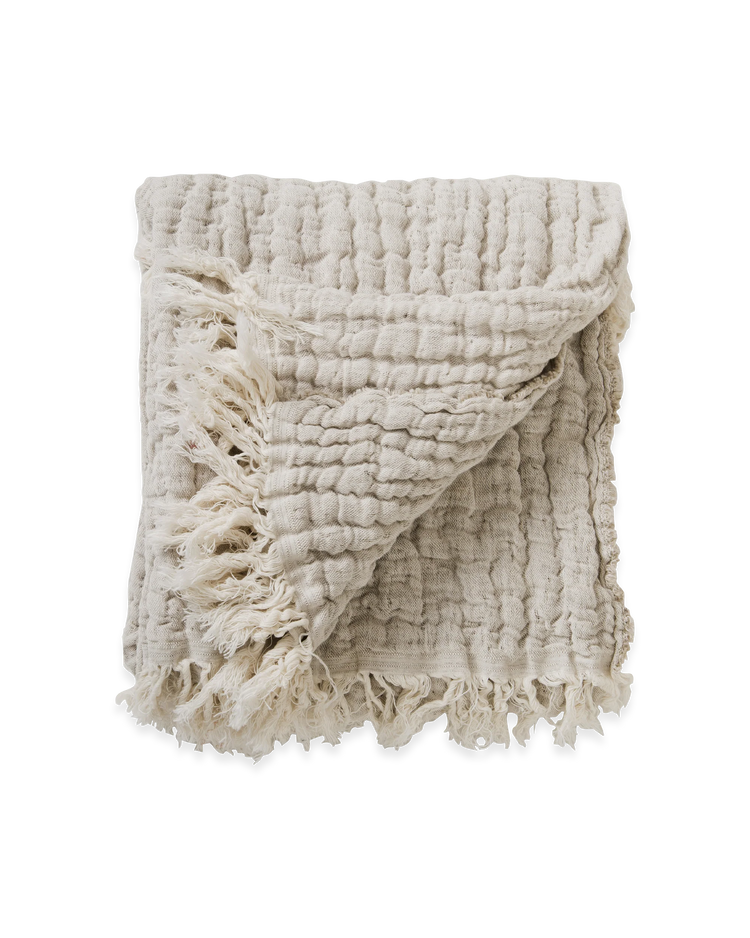 MANTA MELLOW ALGODÓN Y LINO NATURAL