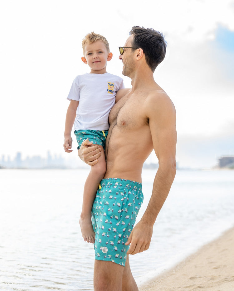 Bañador Short Niño Estampado Motos