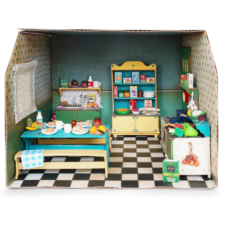 HABITACIÓN MINIATURA DE CARTÓN - COCINA