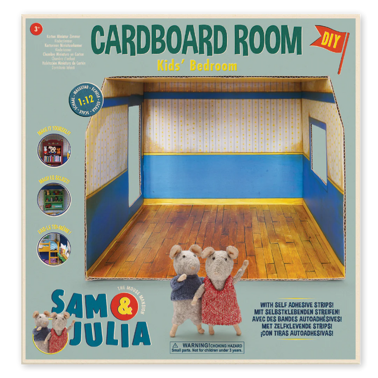 HABITACIÓN MINIATURA DE CARTÓN - DORMITORIO INFANTIL