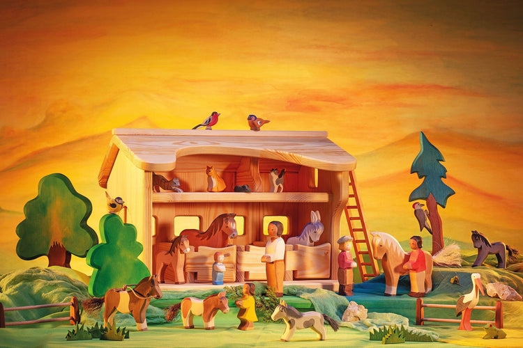 Caballo Marrón de Madera