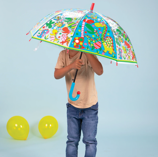 Paraguas Transparente Dino