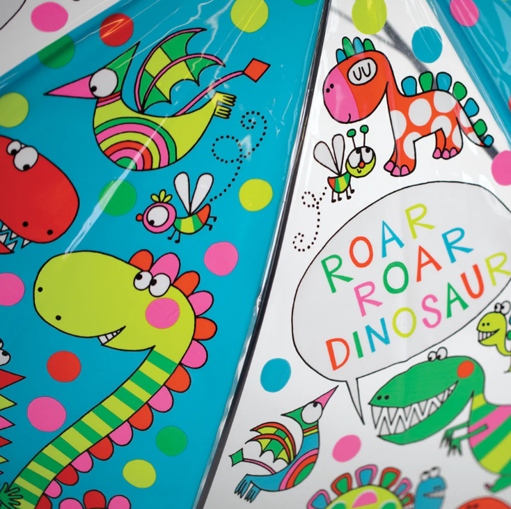 Paraguas Transparente Dino