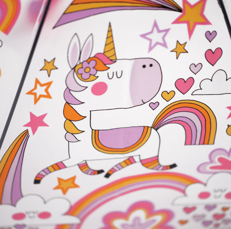 Paraguas Transparente Unicorns & Rainbows