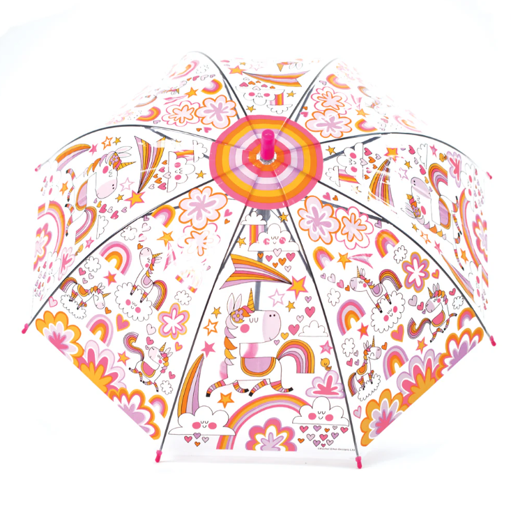 Paraguas Transparente Unicorns & Rainbows