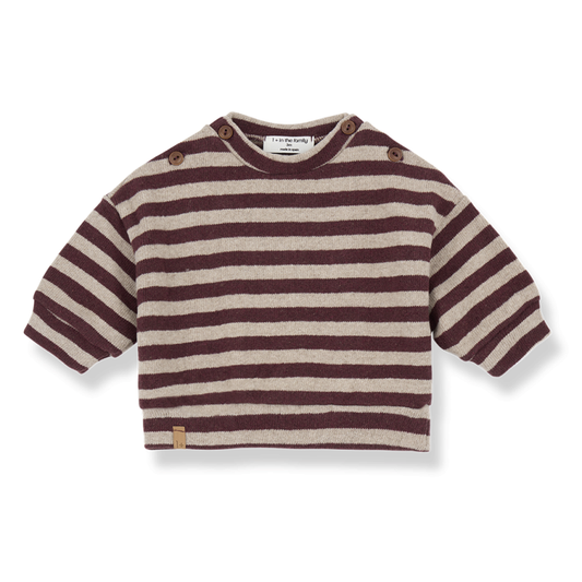SUDADERA DIRK COLOR MELANZANA 1+ IN THE FAMILY