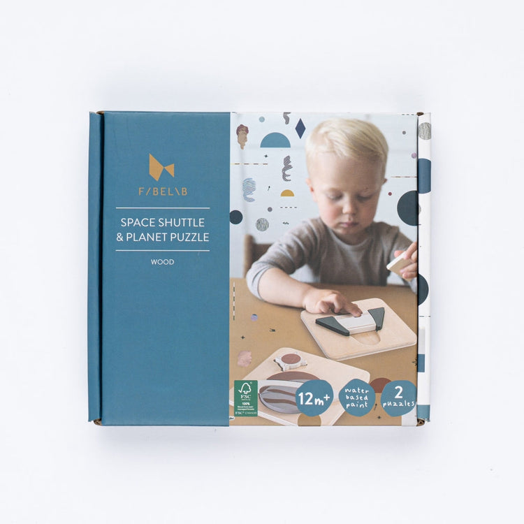 Puzzle de Madera - Cohete y Planeta