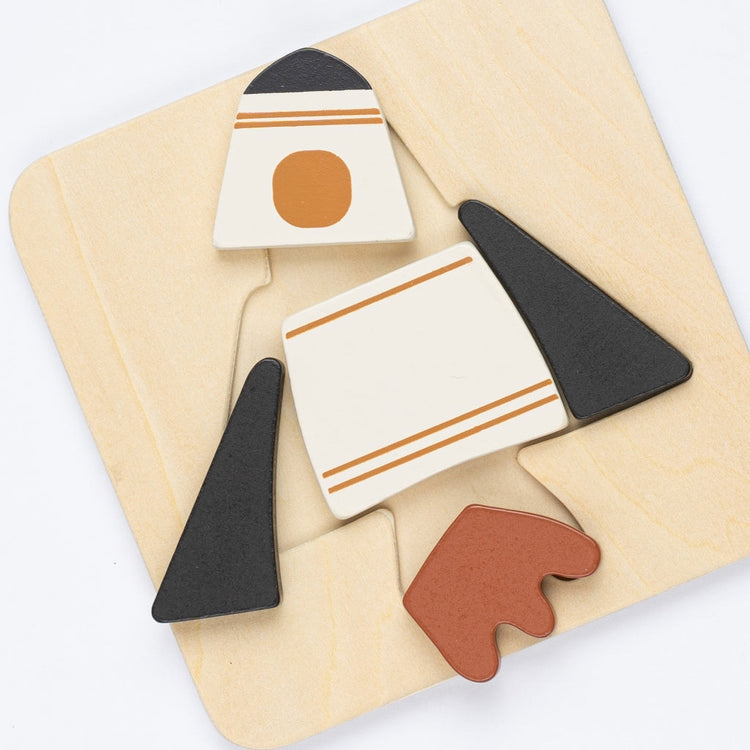 Puzzle de Madera - Cohete y Planeta