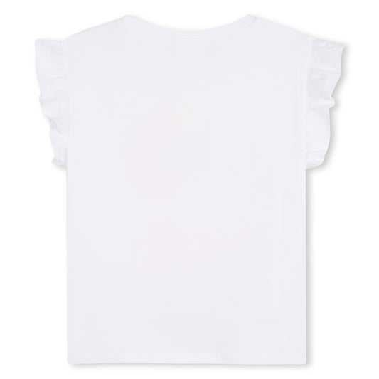 Camiseta de manga corta con volantes