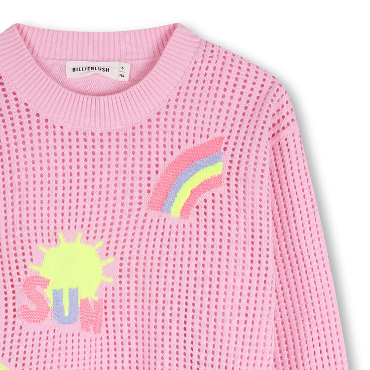 Jersey de punto en algodón peinado con jacquard