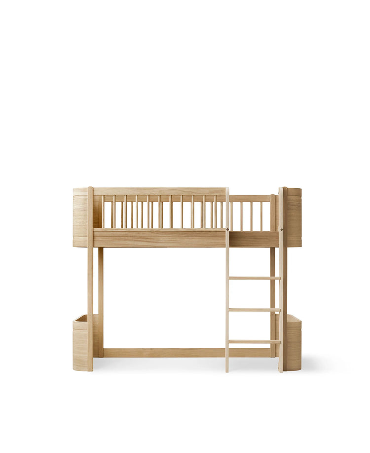 WOOD MINI + LOW LOFT BED, OAK