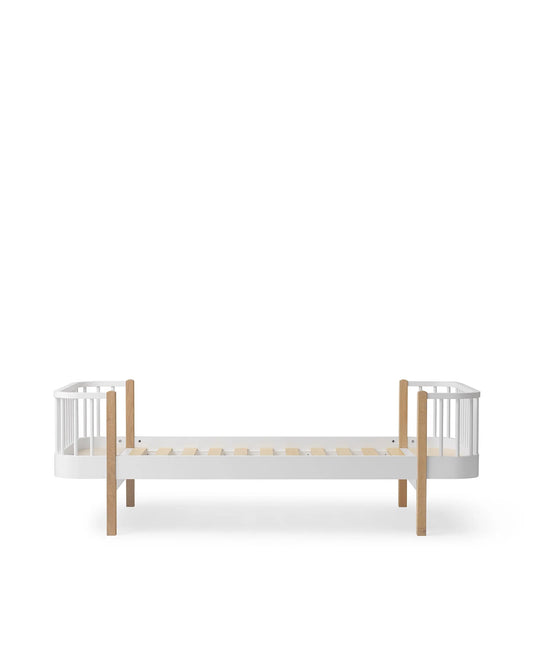 WOOD ORIGINAL BED, WHITE/OAK