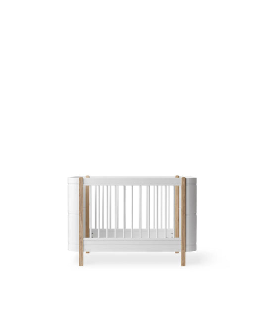 CUNA WOOD  MINI+ COT BED EXL. JUNIOR KIT | WHITE /OAK