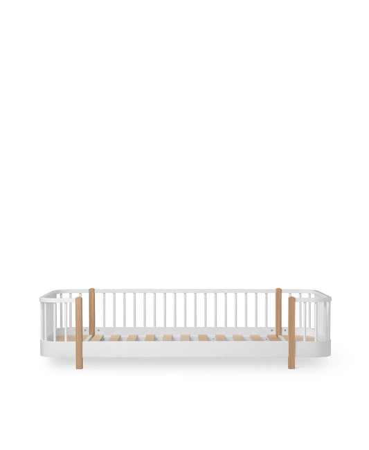 WOOD ORIGINAL FLOOR BED, WHITE/OAK