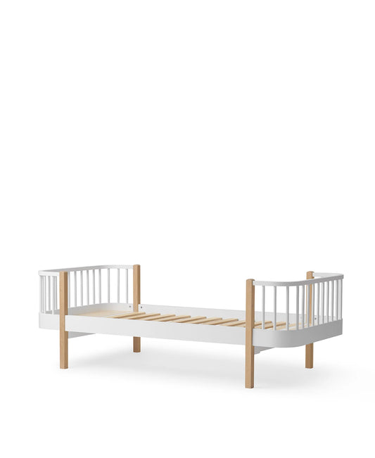 WOOD ORIGINAL BED, WHITE/OAK