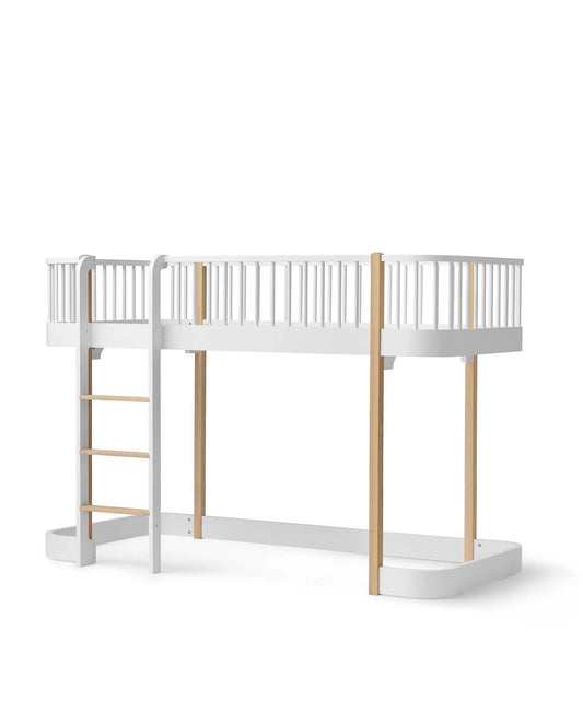 WOOD ORIGINAL LOFT BED, WHITE/OAK