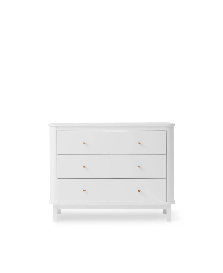 WOOD DRESSER 3 DRAWES, WHITE