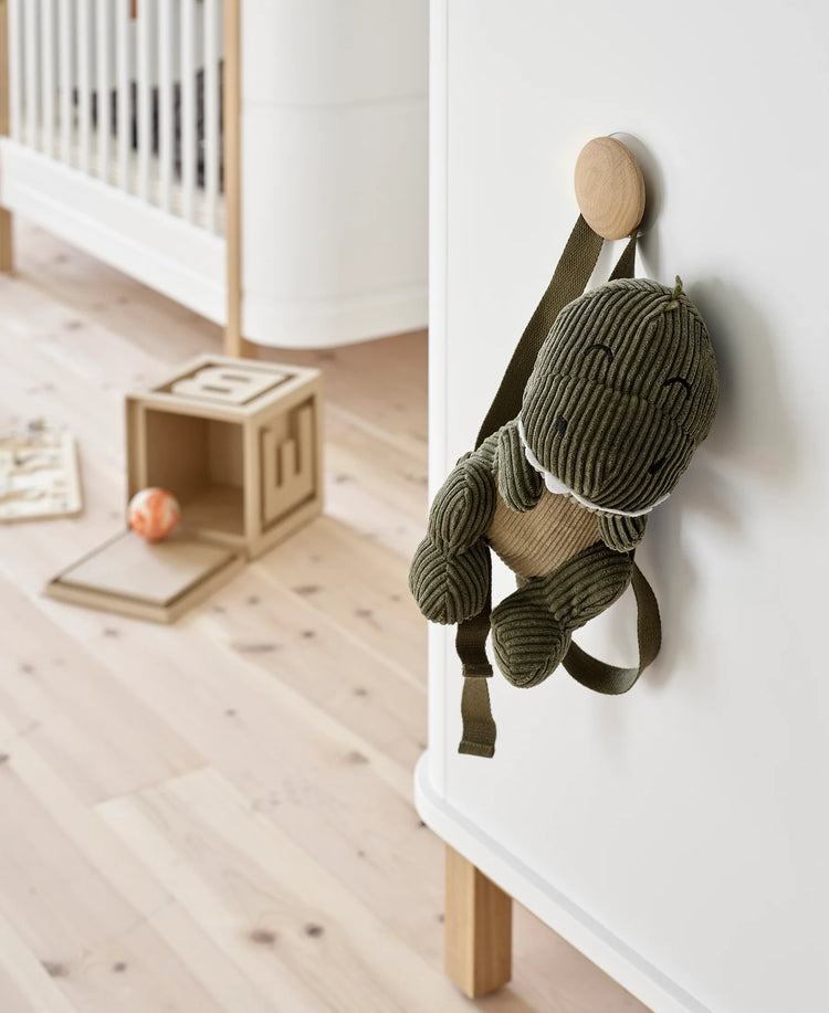 WOOD NURSERY DRESSER 3 DRAWERS, WHITE /OAK