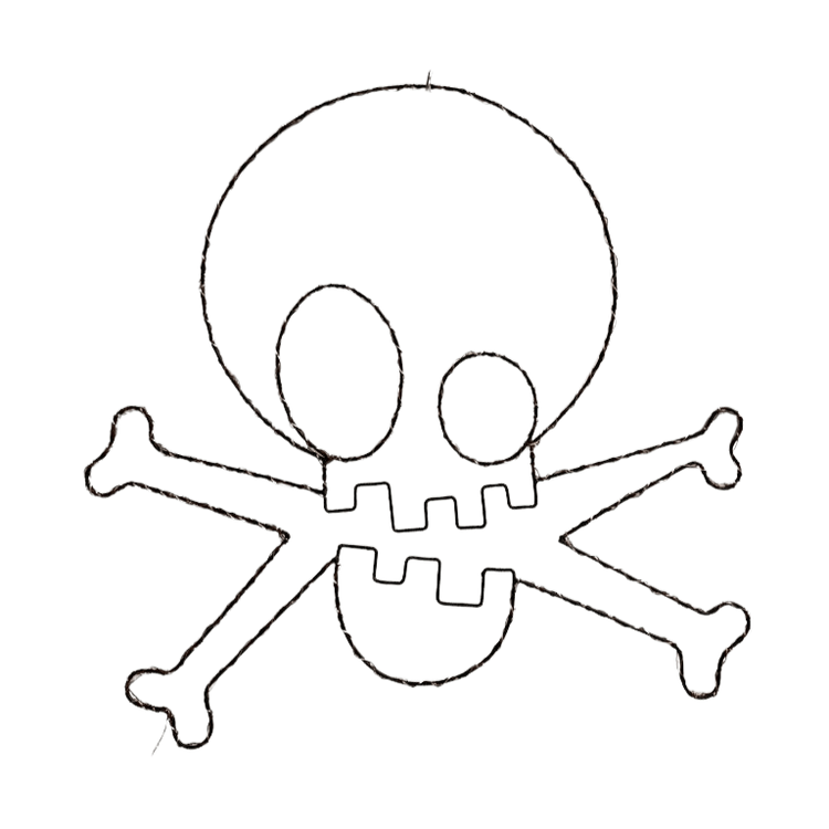 Lámpara de Pared Calavera color negro