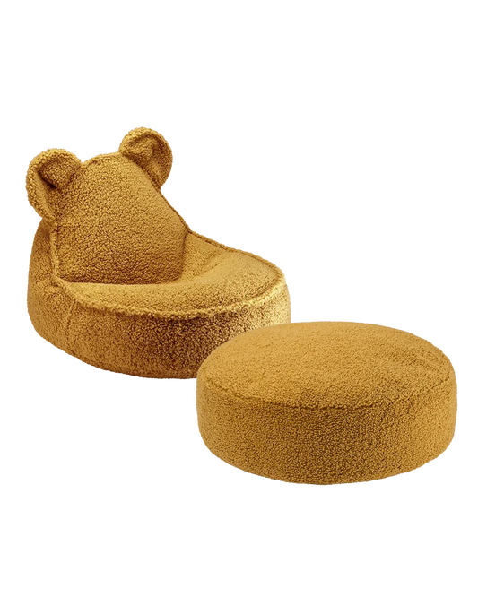 Maple Bear Beanbag and Ottoman Set