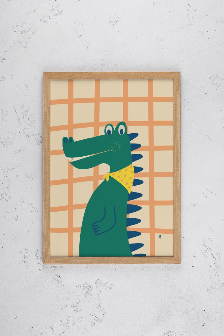 Lámina Decorativa Cocodrilo por Margaux Levaufre