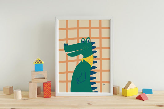 Lámina Decorativa Cocodrilo por Margaux Levaufre