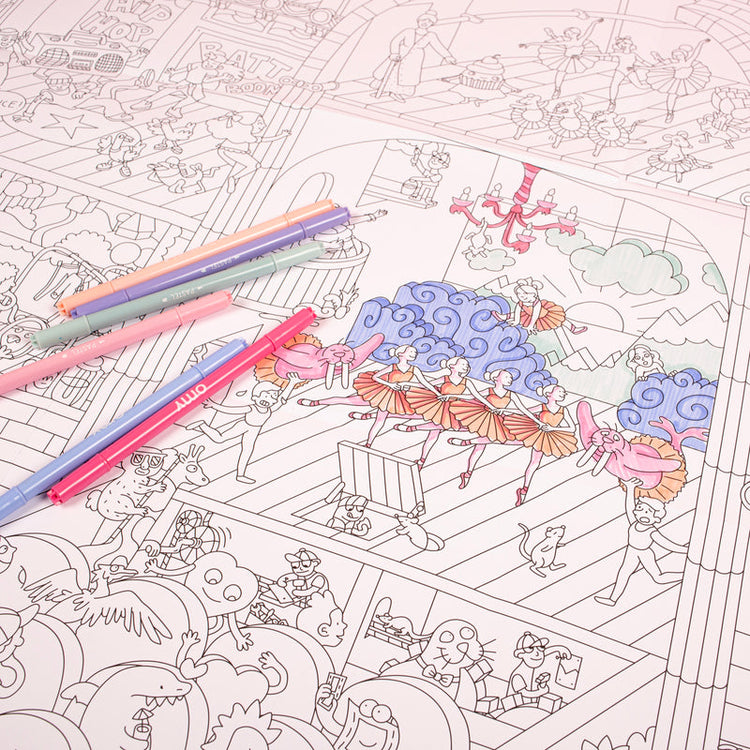 POSTER PARA COLOREAR - DANCE