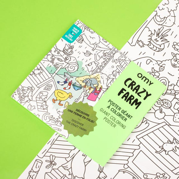 POSTER PARA COLOREAR - CRAZY FARM