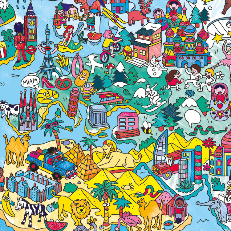 POSTER ATLAS PARA COLOREAR
