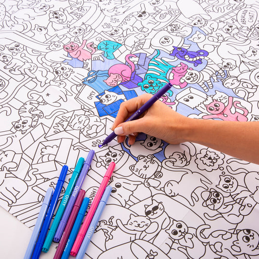 POSTER KITTY  PARA COLOREAR