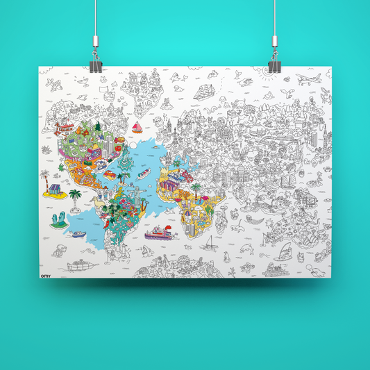 POSTER ATLAS PARA COLOREAR