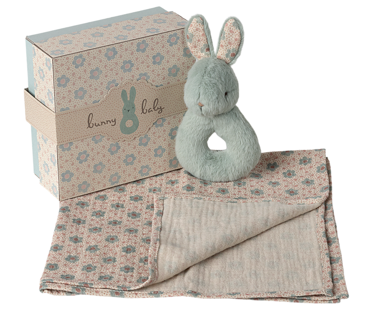Set sonajero conejo menta- MAILEG
