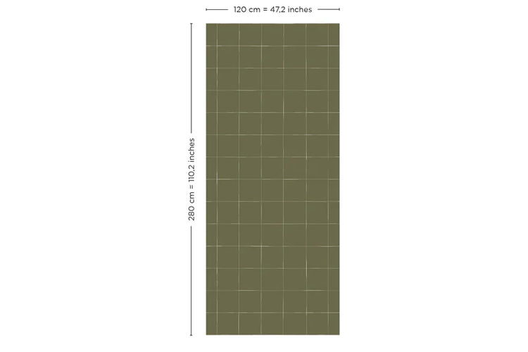 PAPEL PINTADO GRID OLIVE