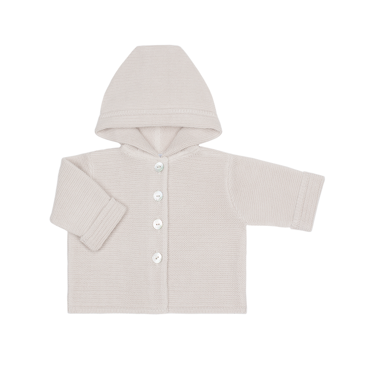 jacket with hood  100% organic cotton Dune color